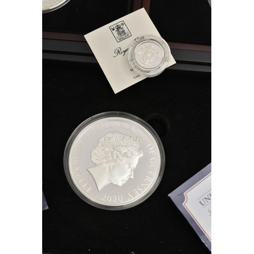 218 - A QUANTITY OF BOXED COINAGE, to include a 5 Ounce proof Ten Pounds coin I.O.M. 2019 Moon Landing 50t... 