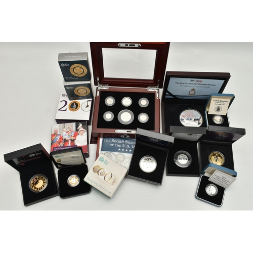 223 - A QUANTITY OF COINS FROM ROYAL MINT, to include proofs, silver proofs, Piedfort silver, a boxed Jers... 