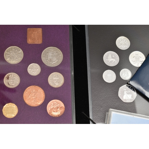 234 - A LARGE PLASTIC BOX OF COINAGE, to include a boxed 2009 .958 silver Britannia, 2008 Christmas Gold A... 