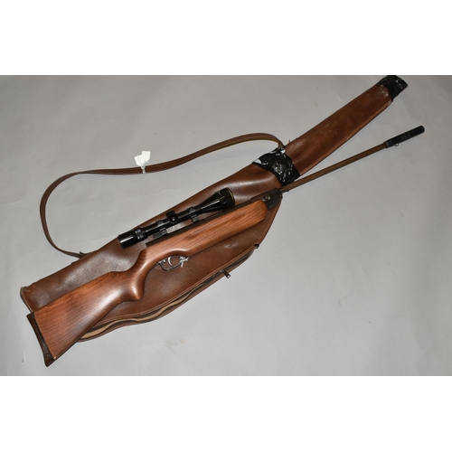 635 - A .22'' WEIHRAUCH HW 35 AIR RIFLE, serial number 124206, fitted with a Sterling Silver Crown 3.9x40 ... 