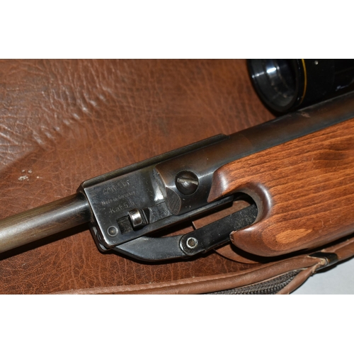 635 - A .22'' WEIHRAUCH HW 35 AIR RIFLE, serial number 124206, fitted with a Sterling Silver Crown 3.9x40 ... 