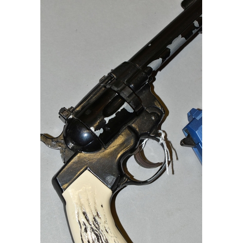 643 - A BB PISTOL, painted blue, bearing no makers name or serial number, together with a Co2 BB Daisy mod... 