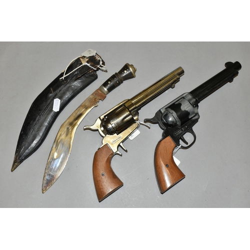 646 - TWO BLANK FIRING 9MM ME RANGER REVOLVERS, both are in working order but the one lacks a trigger guar... 