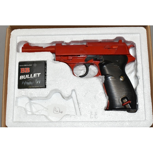 649 - A BB MODEL GALAXY G21 AIR SOFT SPRING OPERATED PISTOL, based on the design of the P38 Walther, toget... 