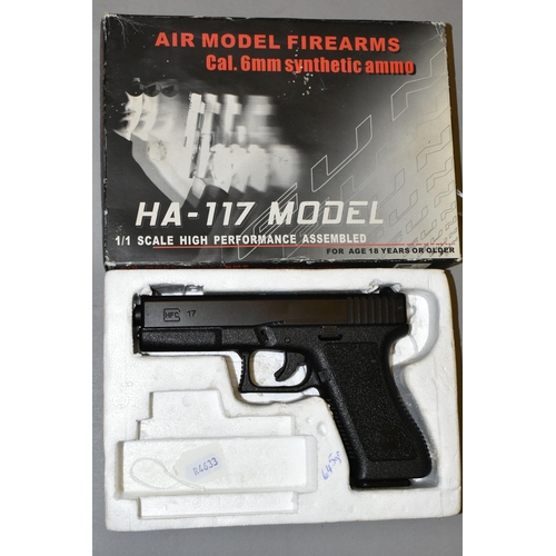 649 - A BB MODEL GALAXY G21 AIR SOFT SPRING OPERATED PISTOL, based on the design of the P38 Walther, toget... 