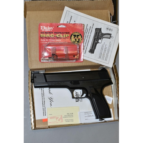 651 - A BOXED .177'' CO2 CROSMAN MODEL 44 PEACEMAKER, bearing no serial number, a boxed semi-automatic pis... 