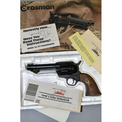 651 - A BOXED .177'' CO2 CROSMAN MODEL 44 PEACEMAKER, bearing no serial number, a boxed semi-automatic pis... 