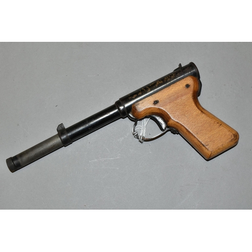 666 - A .177'' DIANA MODEL 2 GAT TYPE AIR PISTOL, made in Britain, in working order but missing its loadin... 