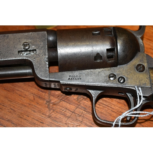 671 - AN ANTIQUE .36'' NAVY COLT, bearing the London factory address, serial number 16904, it fails to hol... 