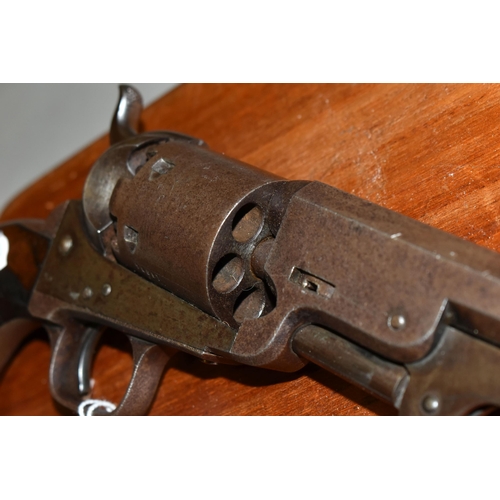 671 - AN ANTIQUE .36'' NAVY COLT, bearing the London factory address, serial number 16904, it fails to hol... 