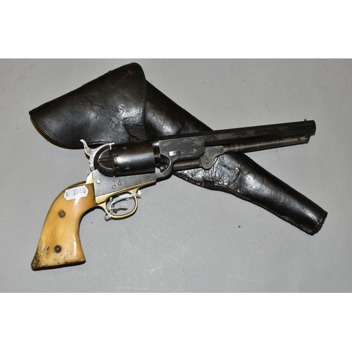 672 - AN ANTIQUE .36'' COLT, serial number 187053, which is likely to be a Navy model, fitted with a 7½ in... 