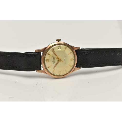 110 - A GENTS 9CT GOLD 'ACCURIST' WRISTWATCH, round discoloured dial signed 'Accurist 21 jewels, Antimagne... 