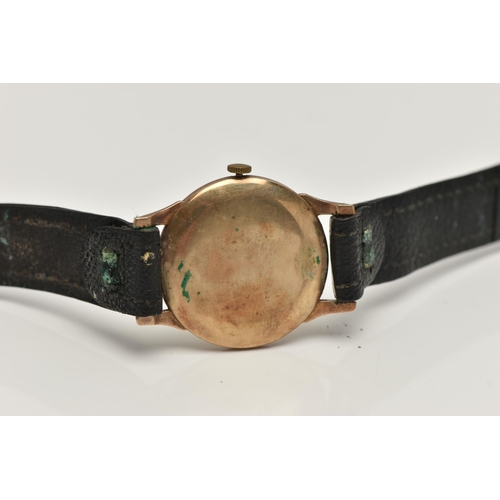 110 - A GENTS 9CT GOLD 'ACCURIST' WRISTWATCH, round discoloured dial signed 'Accurist 21 jewels, Antimagne... 