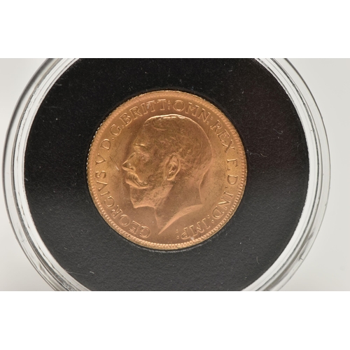 134 - A FULL GOLD SOVEREIGN BULLION COIN GEORGE V 1914, 22ct, .216 fine, 22.5mm diameter, 7.98 grams