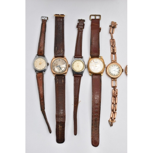 66 - AN ASSORTMENT WRISTWATCHES, to include a gents 9ct gold wristwatch, hallmarked 9ct Birmingham, fitte... 