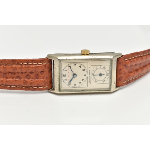 78 - A TIFFANY & CO WRISTWATCH, hand wound movement, rectangular dial signed Tiffany & Co Pioneer Watc... 