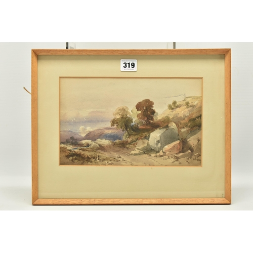 319 - CIRCLE OF WILLIAM LEIGHTON LEITCH (1804-1883) A LANDSCAPE STUDY WITH BRIDGE, bears a signature verso... 