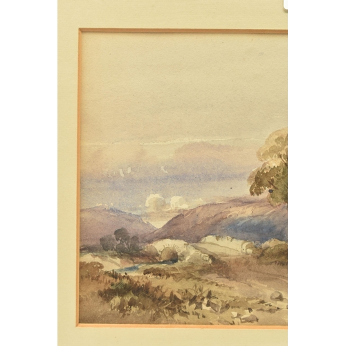 319 - CIRCLE OF WILLIAM LEIGHTON LEITCH (1804-1883) A LANDSCAPE STUDY WITH BRIDGE, bears a signature verso... 