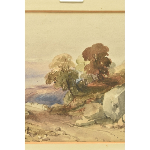 319 - CIRCLE OF WILLIAM LEIGHTON LEITCH (1804-1883) A LANDSCAPE STUDY WITH BRIDGE, bears a signature verso... 