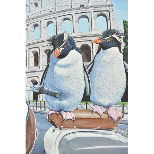 325 - STEVE TANDY (BRITISH 1973) 'ROMAN HOLIDAY', a signed limited edition print on board depicting two pe... 