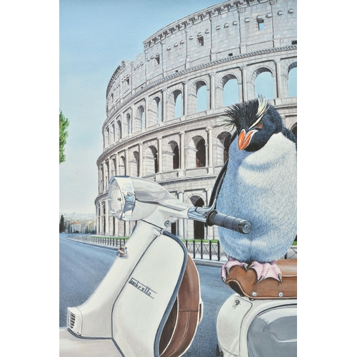 325 - STEVE TANDY (BRITISH 1973) 'ROMAN HOLIDAY', a signed limited edition print on board depicting two pe... 