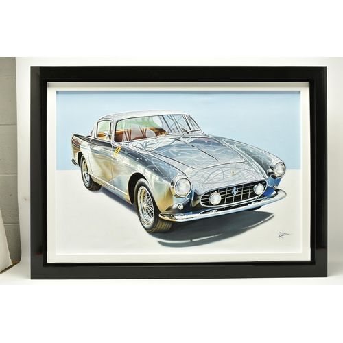 333 - ROZ WILSON (BRITISH 1960) 'FERRARI 250 GT COUPE', a depiction of a 1957 Carrozzeria Boano bodied car... 