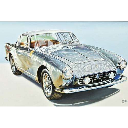 333 - ROZ WILSON (BRITISH 1960) 'FERRARI 250 GT COUPE', a depiction of a 1957 Carrozzeria Boano bodied car... 