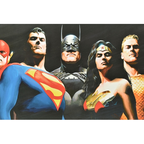 338 - ALEX ROSS FOR DC COMICS (AMERICAN CONTEMPORARY) 'ORIGINAL SEVEN', portraits of Green Lantern, Flash,... 