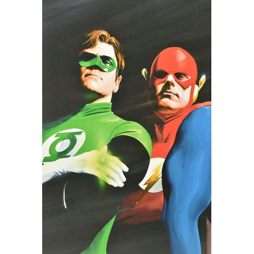 338 - ALEX ROSS FOR DC COMICS (AMERICAN CONTEMPORARY) 'ORIGINAL SEVEN', portraits of Green Lantern, Flash,... 