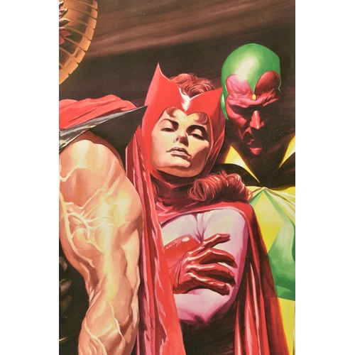 339 - ALEX ROSS FOR MARVEL COMICS 'ASSEMBLE', a signed limited print on paper, depicting Avengers Super He... 