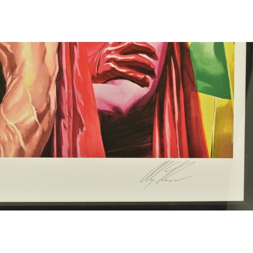 339 - ALEX ROSS FOR MARVEL COMICS 'ASSEMBLE', a signed limited print on paper, depicting Avengers Super He... 