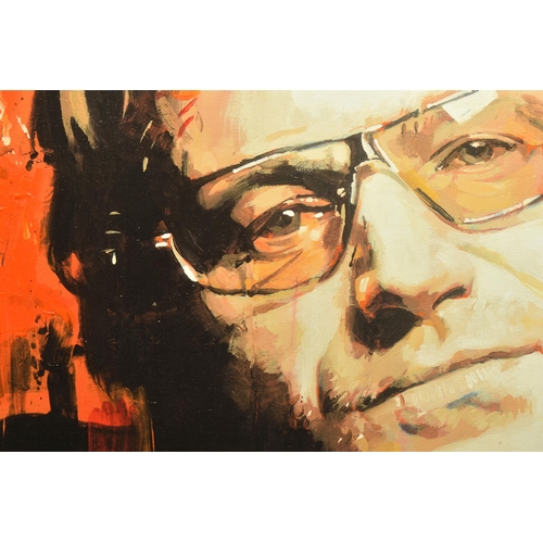 342 - ZINSKY (BRITISH CONTEMPORARY) 'ROCK STAR - BONO', a signed limited edition print on canvas depicting... 