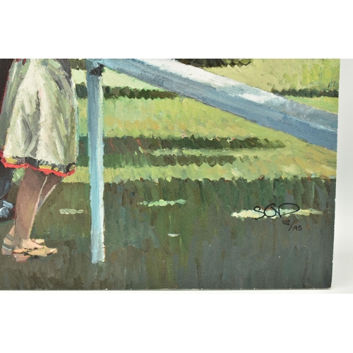 343 - SHERREE VALENTINE DAINES (BRITISH 1959) 'ON PARADE', a signed limited edition print on board depicti... 