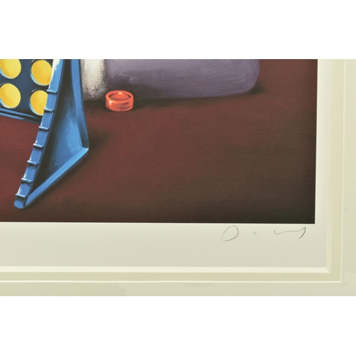 349 - DOUG HYDE (BRITISH 1972) 'CONNECT FOR LOVE', a signed limited edition print depicting a figure playi... 