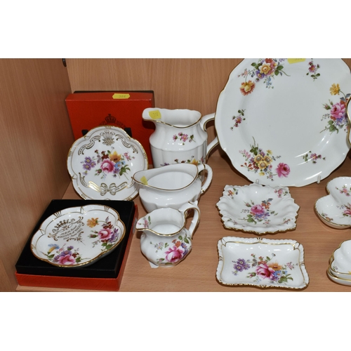 364 - A GROUP OF ROYAL CROWN DERBY 'DERBY POSIES' PATTERN GIFTWARE, comprising three boxed pin dishes comm... 