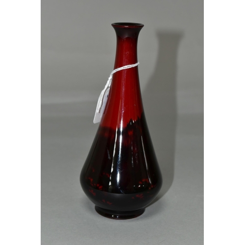 373 - A ROYAL DOULTON SMALL FLAMBÉ BUD VASE, signed NOKE on the base (1) (Condition report: appears in goo... 