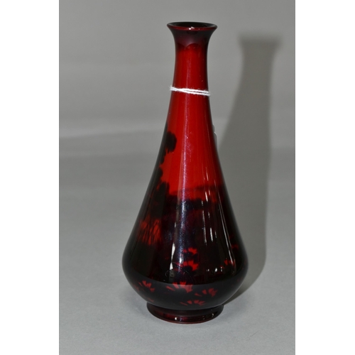 373 - A ROYAL DOULTON SMALL FLAMBÉ BUD VASE, signed NOKE on the base (1) (Condition report: appears in goo... 