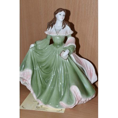 381 - FIVE BOXED COALPORT FIGURINES, comprising three limited edition The Catherine Cookson Collection fig... 