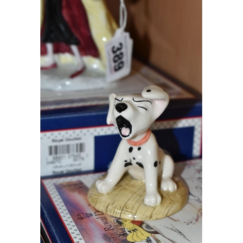 389 - EIGHT BOXED ROYAL DOULTON 'DISNEY'S 101 DALMATIANS' FIGURES, comprising Cruella de Vil DM1, Penny DM... 