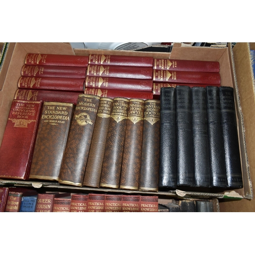 436 - FOUR BOXES OF OVER SIXTY FIVE ENCYCLOPEDIAS AND ANTIQUARIAN BOOKS, to include eleven volumes of The ... 