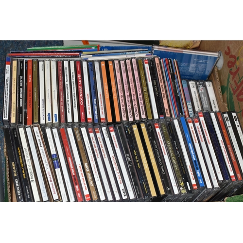 451 - FOUR BOXES AND LOOSE DVDS, CDS, BAGS AND SUNDRY ITEMS, to include approximately ninety DVDs and DVD ... 