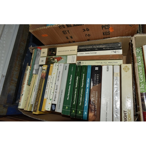 453 - SIX BOXES OF BOOKS containing approximately 210-215 miscellaneous titles in hardback and paperback f... 