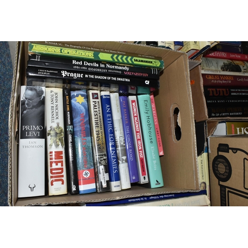 476 - Six Boxes of BOOKS containing approximately 155-160 miscellaneous titles in hardback and paperback f... 