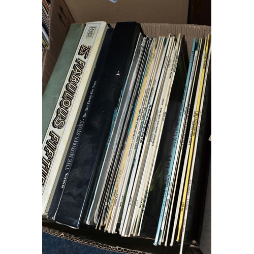 488 - FOUR TRAYS CONTAINING OVER TWO HUNDRED LPs, 78s AND 12in SINGLES mostly easy listening as well as 19... 