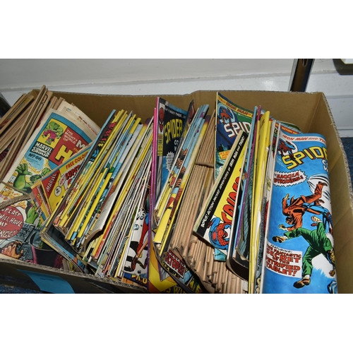 504 - BOX OF SPIDER-MAN WEEKLY COMICS AND MIGHTY WORLD OF MARVEL COMICS, Spider-Man Comics Weekly includes... 