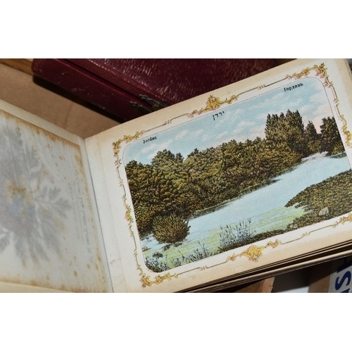 531 - A BOX OF WEIGHTS, SEALING SET AND A PRESSED FLOWER SOUVENIR ALBUM, comprising a fitted wooden case o... 