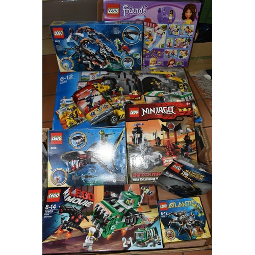 535 - A TRAY OF BOXED AND LOOSE LEGO SETS, to include a Lego city The Mine 4204, taped up on the sides so ... 