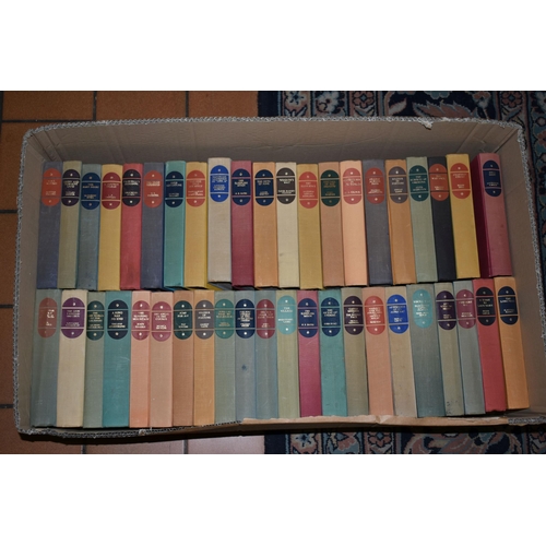 587 - SIX BOXES OF BOOKS comprising over 150 miscellaneous tiles in hardback format, subjects include reli... 