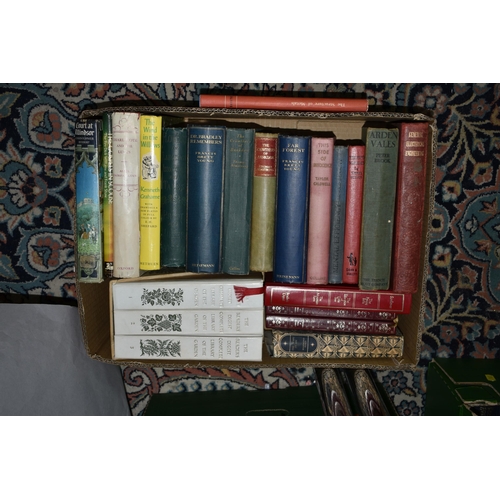 587 - SIX BOXES OF BOOKS comprising over 150 miscellaneous tiles in hardback format, subjects include reli... 