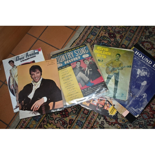 594 - FOUR BOXES OF ELVIS PRESLEY MEMORABILIA, EPHEMERA, BOOKS AND MAGAZINES, to include approximately one... 